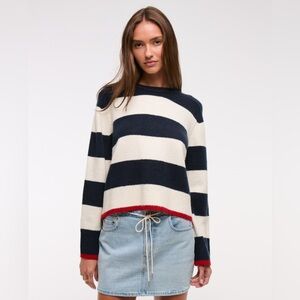 The A&F Madeline Striped Crew Sweater